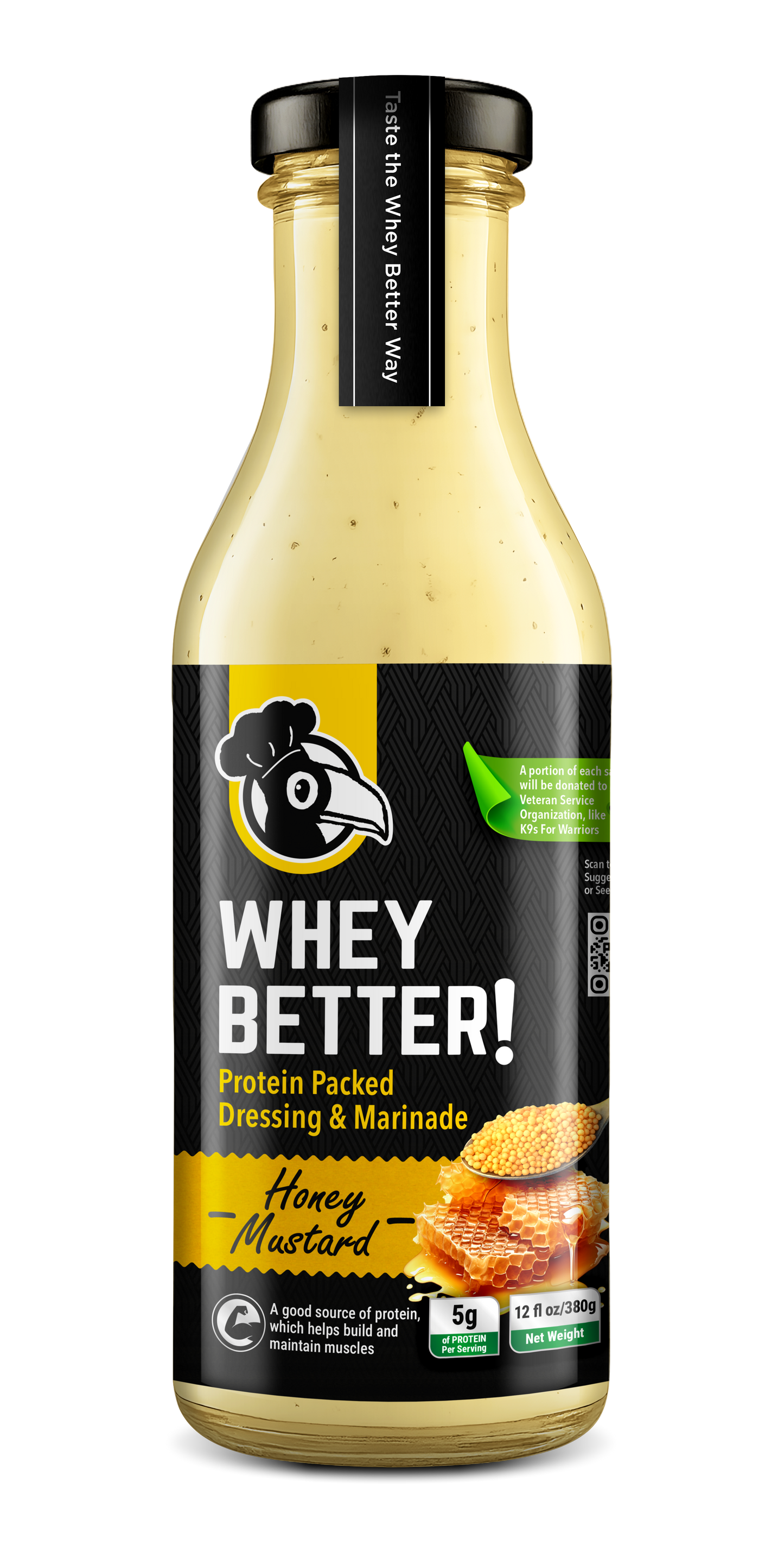 Whey Better! Protein-Packed Ranch Dressing & Marinade – 2 Bottle Bundle – 12 oz Glass – 5g Protein per serving – Clean Ingredients